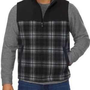 Pendleton Black and Gray Plaid Vest